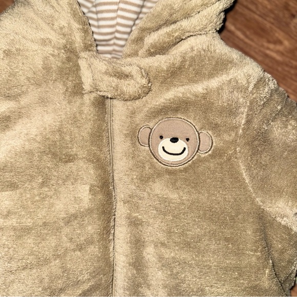 Little Wonders Unisex Baby Brown Bear Bunting Zip-up Hooded Soft Snowsuit NWT - Picture 7 of 15